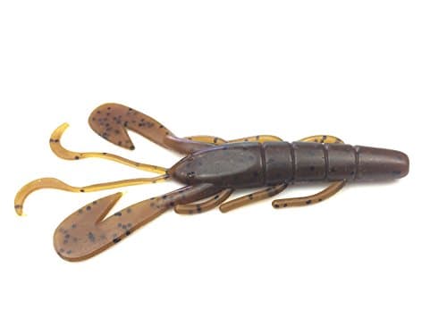 Dynamic Lures 12 Craw Soft Plastic Fishing Lures | Crawfish Profile | Freshwater or Saltwater Applications | Count 12 Softbaits Per Bag | (12Pcs Black Brown)