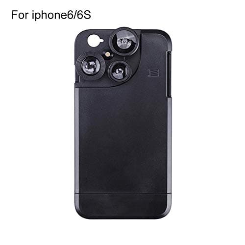 Lens Case for Apple iPhone : 4 in 1 Dual Optics Lens Kit (180°Fisheye, 2X Telephoto,120° Wide-Angle, Macro), Double Protection for iPhone 6/6s/6 Plus for iPhone 7/8 for iPhone 7Plus/8Plus