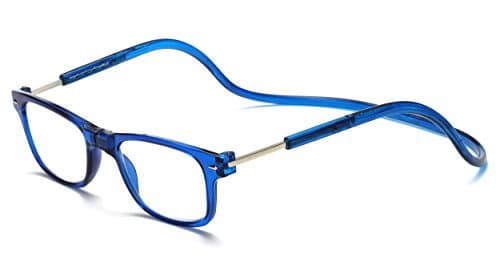 Adjustable Front Connect Reader Magnetic Reading Glasses for Women and Men Blue 225