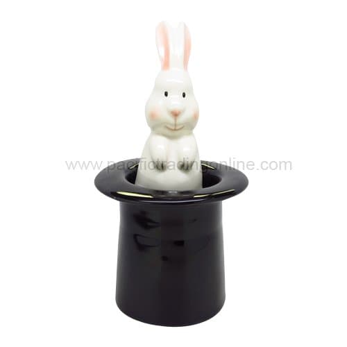 Pacific GiftwareRabbit in Hat Attractives Salt Pepper Shaker Made of Ceramic