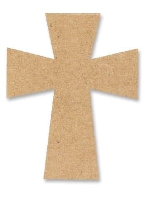 Cross Cutout Unfinished Wood Basic Shape Cut Out Home Decor Holiday Door Hanger MDF Shape Canvas Style 3