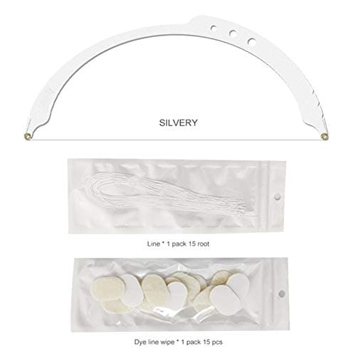 Marker Ruler Bow Eyebrow Tattoo Measuring Tool Flexible, Easy to Use and Corrosion Resistance for Beauty Salon or Home Personal Makeup (Color : Silver)