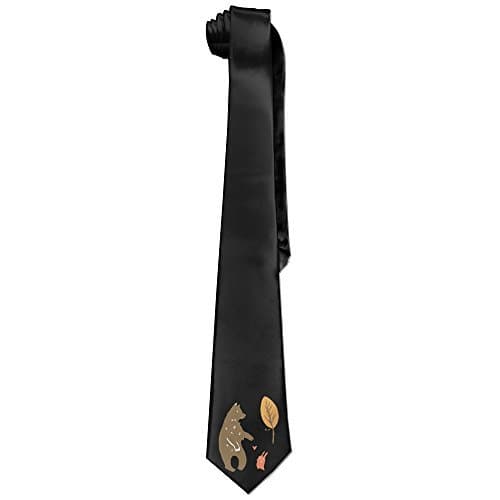 Ggift Bear Rabbit Leaf Mens Fashion Business Solid Necktie Ties