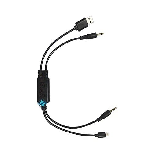 Sygile Y Cable USB AUX Adapter iDrive Interface Lead Cord to 3.5MM Audio Stereo Jack and iPhone 5 5S 5C 6 6P 6S 6SP with 8 Pin Connector iOS Phones for BMW &amp; MINI Cooper IDRIVE In-Car