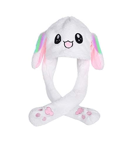 Funny Plush Bunny Hat Kpop Idols Moving Rabbit Ear Hat Cute Pop Up Ears Hat Toys Gift