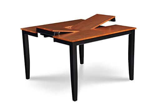 Trithi Furniture - Fullerton EXTENDABLE Counter Height Table (Black Frame)