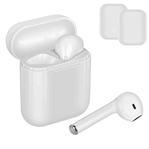 TWS-I8X Bluetooth Earbuds, Wireless Headphones, Compatible iPhone X/8/8 Plus 7/7 Plus 6/6s Plus Android, Samsung Smartphones (White)