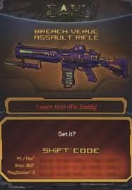 Borderlands 2 Breach Veruc Assault Rifle DLC CARD SHIFT CODES PACK [NO GAME] FOR XBOX 360, PS3, & PC/MAC