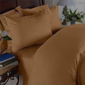 Elegant Comfort ® Wrinkle Resistant - 1500 Thread Count Luxury Silky Soft 4 pc Sheet set, Deep Pocket Up to 16" - All Size and Colors , Queen, Bronze