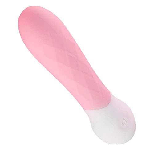 USB Chargeing Mini Wand Personal Waterproof 9-Frequency Vibration Silicone Massage Wand - Pink