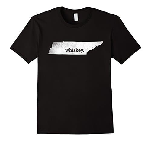 Men's Tennessee Whiskey State Throwback Vintage Tshirt Medium Black