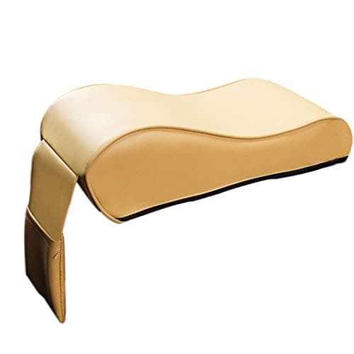 Queenbox Car Armrest Box Mat, Memory Foam Car Armrest Center Consoles Cushion 12.8x6.3x3.9inches, Beige