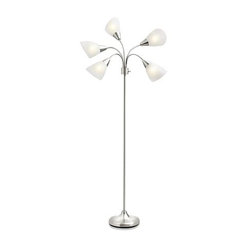 5-Light Floor Lamp with CFL Bulbs with 4-way switch