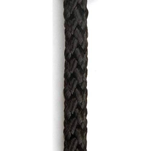 The Rope People 8-Plait Polyester Cord: 5mm Black 100m Reel