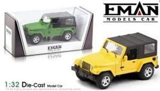 DENTT Jeep Cj-7 1:24 Scale Die Cast Car with Top On