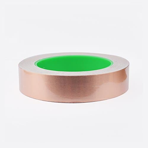 Copper Foil Tape with Double-Sided Conductive, EMI Shielding Stained Glass Soldering Electrical Repairs Slug Repellent Paper Circuits Grounding, 21.8yards(1 inch)