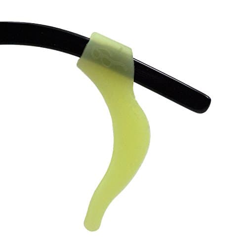 GMS Optical Soft Silicone Temple Tips (1 Pair, Neon Yellow) Prevent Glasses From Slipping Eyeglass Retainer Sports Eyeglasses Anti Slip Ear Hook Sleeve Anti Slide Eyewear