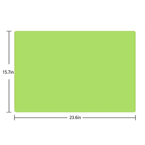 Dokimax Dinner Silicone Placemat Baking Mat Table Mat Insulation Hot Pad Extra Large Multipurpose Flexible Cuttable Table Mat 23.6" by 15.7" Green 1 Pcs