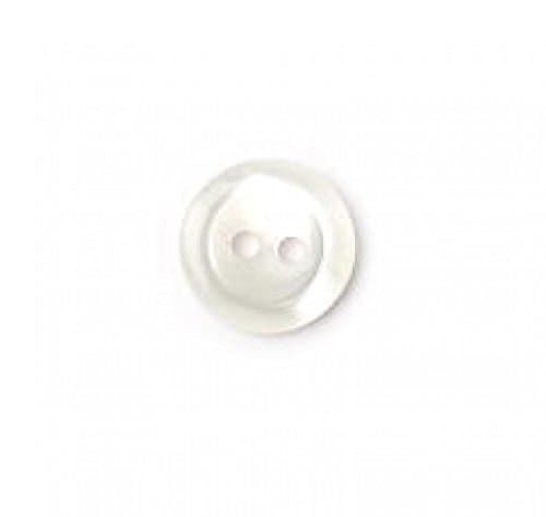 Crendon Plain Round 2 Hole Shirt Buttons White - per pack of 80