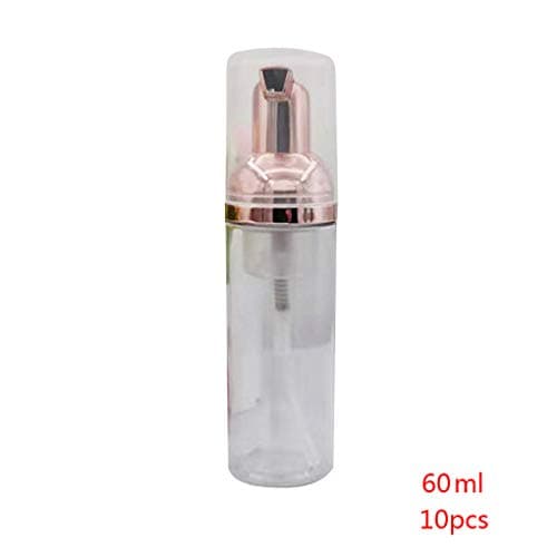Boburyl 10pcs Plastic Foamer Pump Bottle Refillable Empty Cosmetic Bottle Foam Pump Bottle Empty Cleanser Soap Dispenser Foam Container 60ml Transparent & 60ml