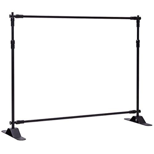 8'x8' Banner Stand Adjustable Telescopic Backdrop Display Trade Show Booth Wall