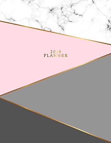 2019 Planner: Marble Gold Weekly Planner 2019 | Weekly Views with To-Do Lists, Funny Holidays & Inspirational Quotes | Pretty Organizer with Vision Board, Notes and More. (Girly Planners) Paperback – 30 Aug 2018