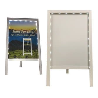 NEW Free Standing LED Sign Board Holder with Whiteboard for Restaurant, Beauty Salon, Retail, Theater and Sidewalk Use Indoor or Outdoor 41" x 24"