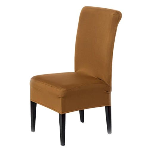 Yeefant Universal Stretch Spandex Dining Room Wedding Banquet Polyester Slip Chairs Protect Cover for Wedding Party Banquet,16x24 Inch,Light Color