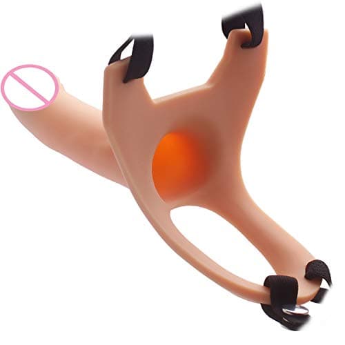 Hollow Strap on Dild¨°s Extender 6.7 inch Realistic Pénis Toy Sleeve Men Wear Strapon Harness (Nude)