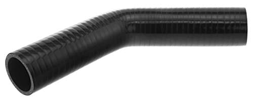 Pegasus E45.38-BLACK-6, Black Silicone Hose, 1 1/2" I.D. 45 degree Elbow, 6" Legs (no logo)