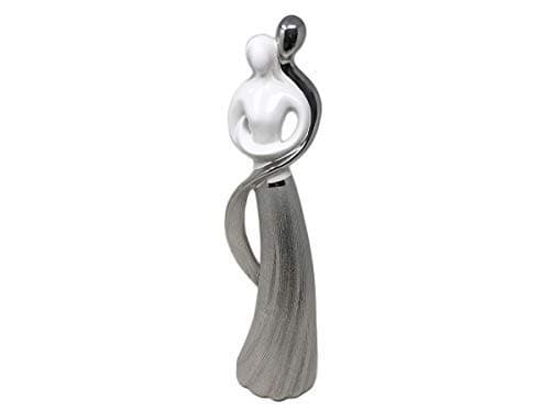 Italian Collection Silver and White Lovers Statue