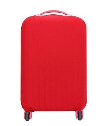 CREJOY - Extra Thick Suitcase Protective Anti-Scratch Luggage Cover (Multiple Color/Size) (L(26''~30''), Red)
