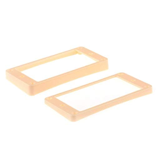 Guitar Neck and Bridge Humbucker Pickup Frame Mounting Ring Set suit for LP Electric Guitar (Cream)