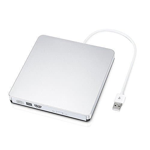 WINTALE USB 2.0 Slim External DVD CD Burner Portable CD/DVD-RW Reader Writer Drive Player for Apple Mac,Mini, Mac Pro, Mac Air and other Laptops, Desktops,Windows 10 Compatible