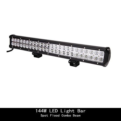 Topcarlight 24" inch 144W Flood Spot Combo Beam LED Work Light Bar for Truck Car ATV SUV 4X4 Jeep Driving Lamp Waterproof