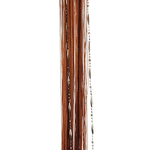 FUJINET Low-elastic Yarn String Line Bead Curtains For Rooms Doorway Balcony Shop Window Display 78"x39" Light coffee
