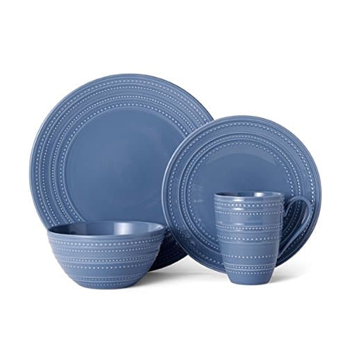 Mikasa Vella Blue Stoneware 4-piece Dinnerware Set