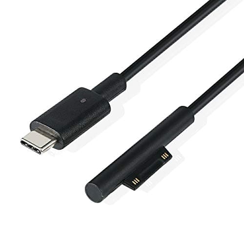 15V Surface Connect to USB-C Cable Works with 45W USB C PD Chargers for Microsoft Surface Pro 6 Pro 5 Pro 4 Pro 3, Surface Book 1 and 2, Surface Laptop 1 and 2