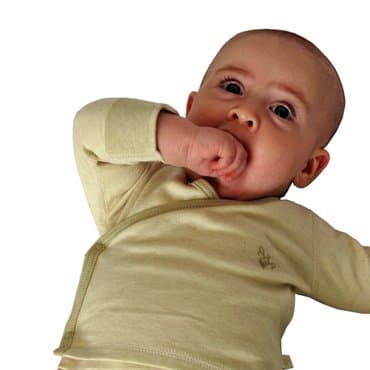 B nature Long Sleeve Crossover Top (Interlock) (0-3 months, GreenTea)