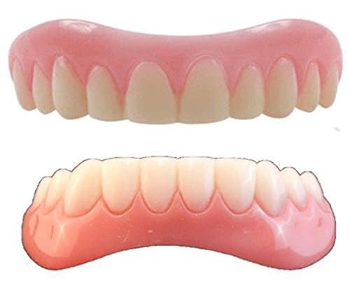 Instant Smile Teeth Large Top &amp; Bottom Set One Pkg Ex Bead Veneers Perfect Photo
