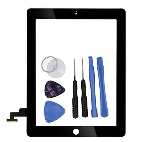 Touch Glass Screen Digitizer Parts Assembly for iPad 2 + Free Tool Kits + Adhesive Tape(Black) by ZHCH