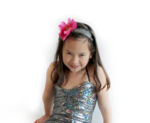 Simple Mermaid Top By Applejack Apparel (Small 2T-4T, Silver)