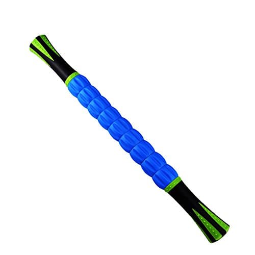 Muscle Roller Stick -18 Inches Body Massage Stick with Trigger Point for Smooth muscle, Relief Soreness, Cramping and Tightness, Help Legs and Back Recovery (Blue)