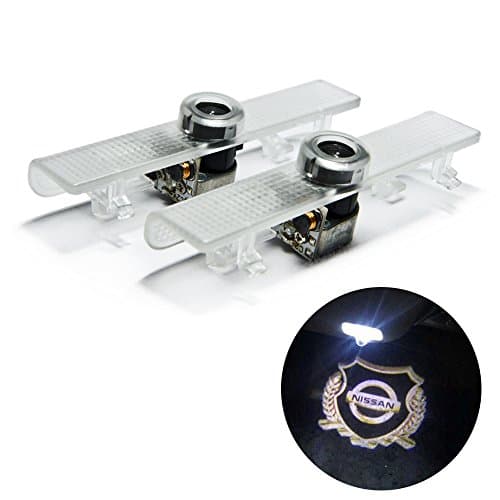 Hconce Ghost Shadow Lights Easy Installation Car Door LED Logo Projector for Nissan Altima Armada Maxima Titan Quest 2-PC Set
