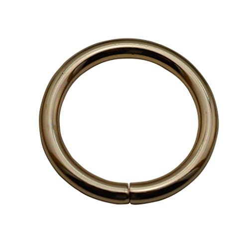 Tianbang Light Golden 1.5" Inner Diameter O Ring Non Welded Pack of 6