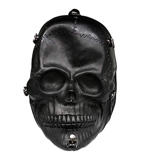 Foxingham (TM) Punk Black Skull Bag Backpack for College School Adventure Bikers Perfect Gift for Best Friend Halloween X9V