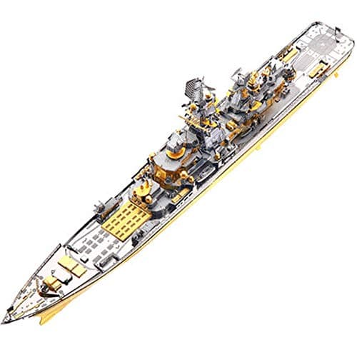3D Stereoscopic Peter The Great Cruiser Metal Model Assembly Ship DIY Creative Toy Child Hands-on Puzzle Festival Commemorate Gift Brass + Tool Set 31.5 * 10 * 4cm