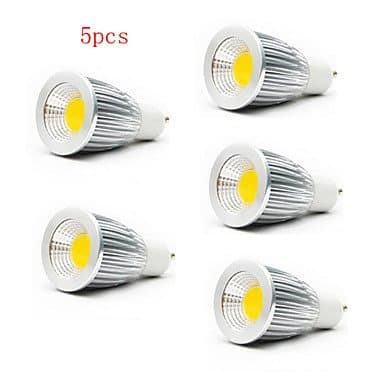 5W GU10 GU5.3(MR16) E26/E27 LED Spotlight MR16 1 COB 450-700lm Warm White Cold White 3000K/6500K AC 85-265V (Connector : GU5.3, Dimmable Option : Non-dimmable-Cold White)