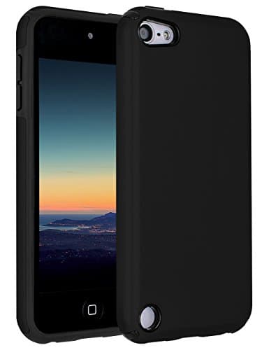 iPod Touch 5th Generation Case,iPod Touch 6th Generation Case,ANLI(TM) Hybrid Dual Layer Shock-Absorption Protective Cover Shell for Apple iPod Touch 5/6-Black