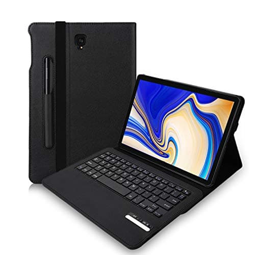 Tonb Shop Samsung Galaxy Tab S4 10.5 Keyboard Case, Wireless Detachable Keyboard Cover with Auto Sleep/Wake, S Pen Holder and Multi-Angle Stand for Samsung Galaxy Tab S4 10.5 SM-T830/T835 Tablet-Black